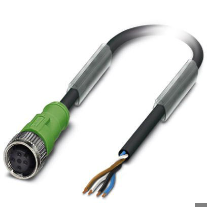 Stik 4P M12 incl. kabel sort 10m