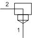 Cavity plug, NO, T-8A, Port 1 and 2 open