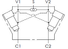 Blok, T-2A3, Dobbelt, 3/4